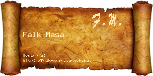 Falk Masa névjegykártya